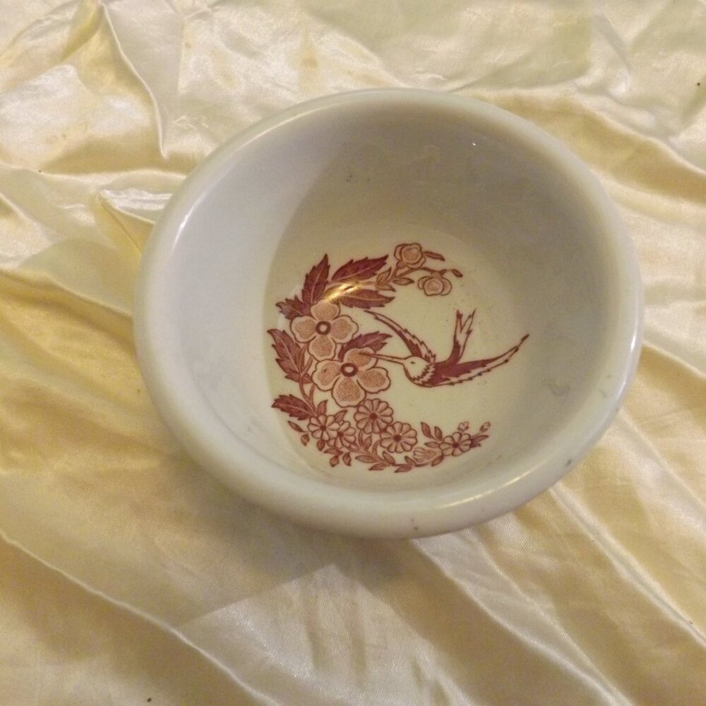 Jackson China USA Red Hummingbird Bowl Vintage 4" Cook's Hotel Restaurant Supply